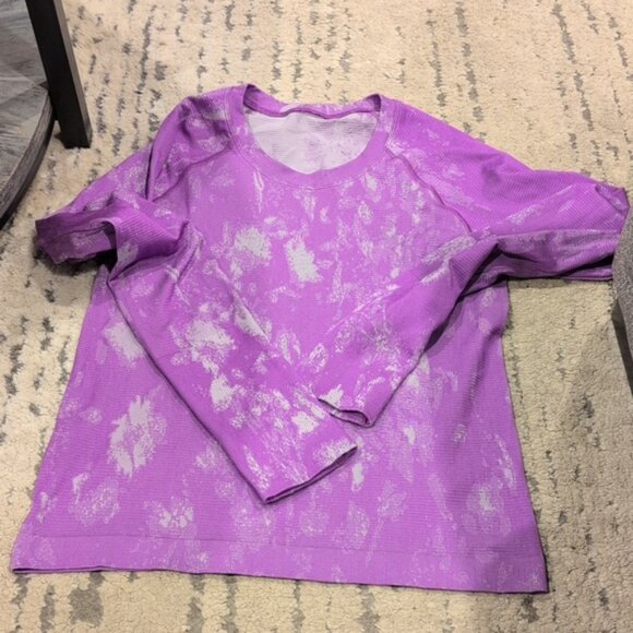 Lululemon Swiftly Tech Long Sleeve Shirt 2.0 *Race Length Shadow Bloom Moonlit - Picture 7 of 10